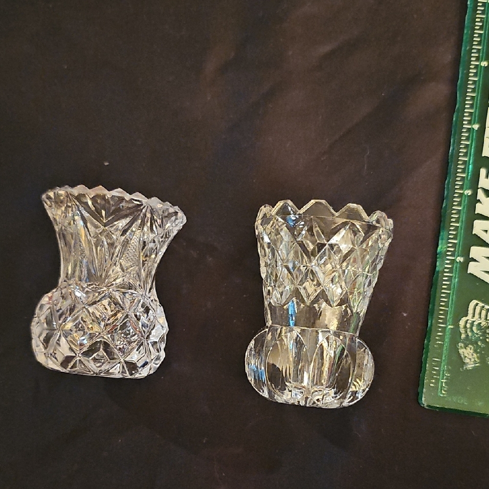 Crystal Glass Candle Holders - Picture 3 of 4